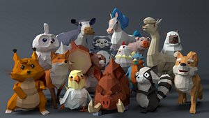 3D Pets low poly