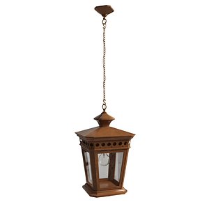 3D Custom made copper hanging pendant street lantern