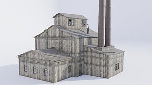 factory scene background 3D model