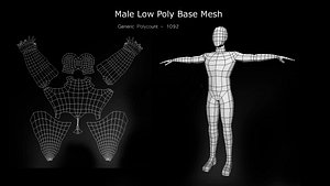 Human Male Low Poly Base Mesh