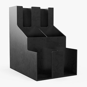 Organizer Multi Slot Plastic Black