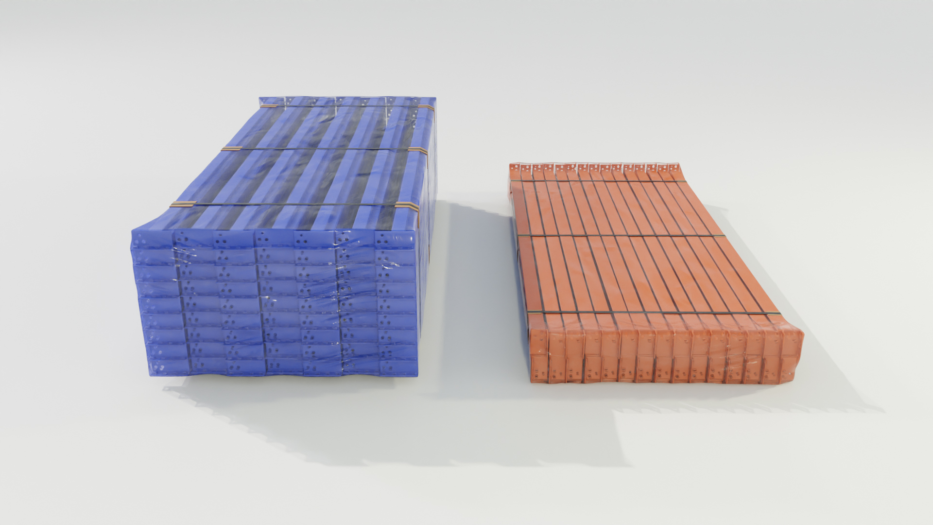3D Stacks Of Pallet Rack Horizontal Beams Model - TurboSquid 2382591