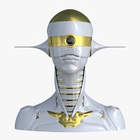 Female Robot Head A (Plastic)