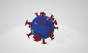 3D virus covid-19 model