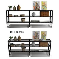Pottery Barn Tanner Long Console Table - Bronze Finish
