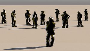 3D crowd mutant model