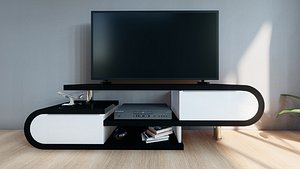 3D high-gloss tv cabinet
