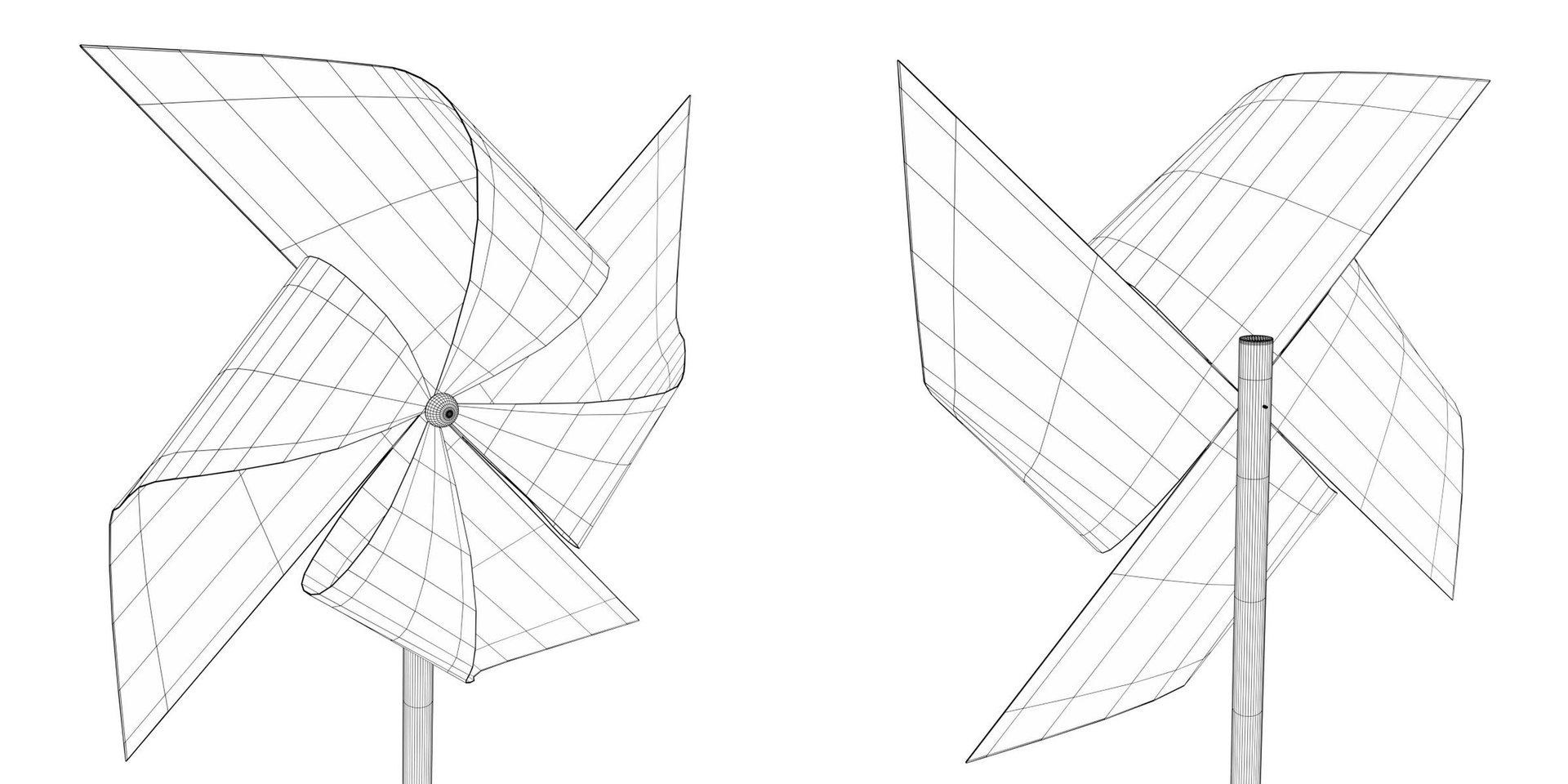 Red Pinwheel Model - TurboSquid 1386604