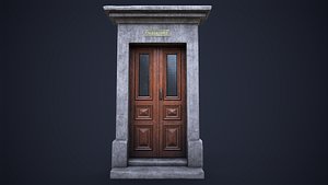 3D model Old front small door