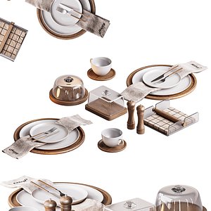 3D Dish SET 004 model