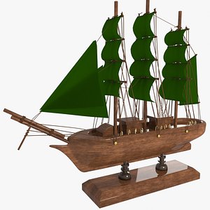 3D Wooden Decorative Ship model