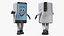 Mascot Character Mobile Phone White Rigged for Maya 3D model