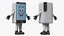 Mascot Character Mobile Phone White Rigged for Maya 3D model