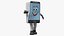Mascot Character Mobile Phone White Rigged for Maya 3D model