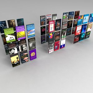 set books 3d model