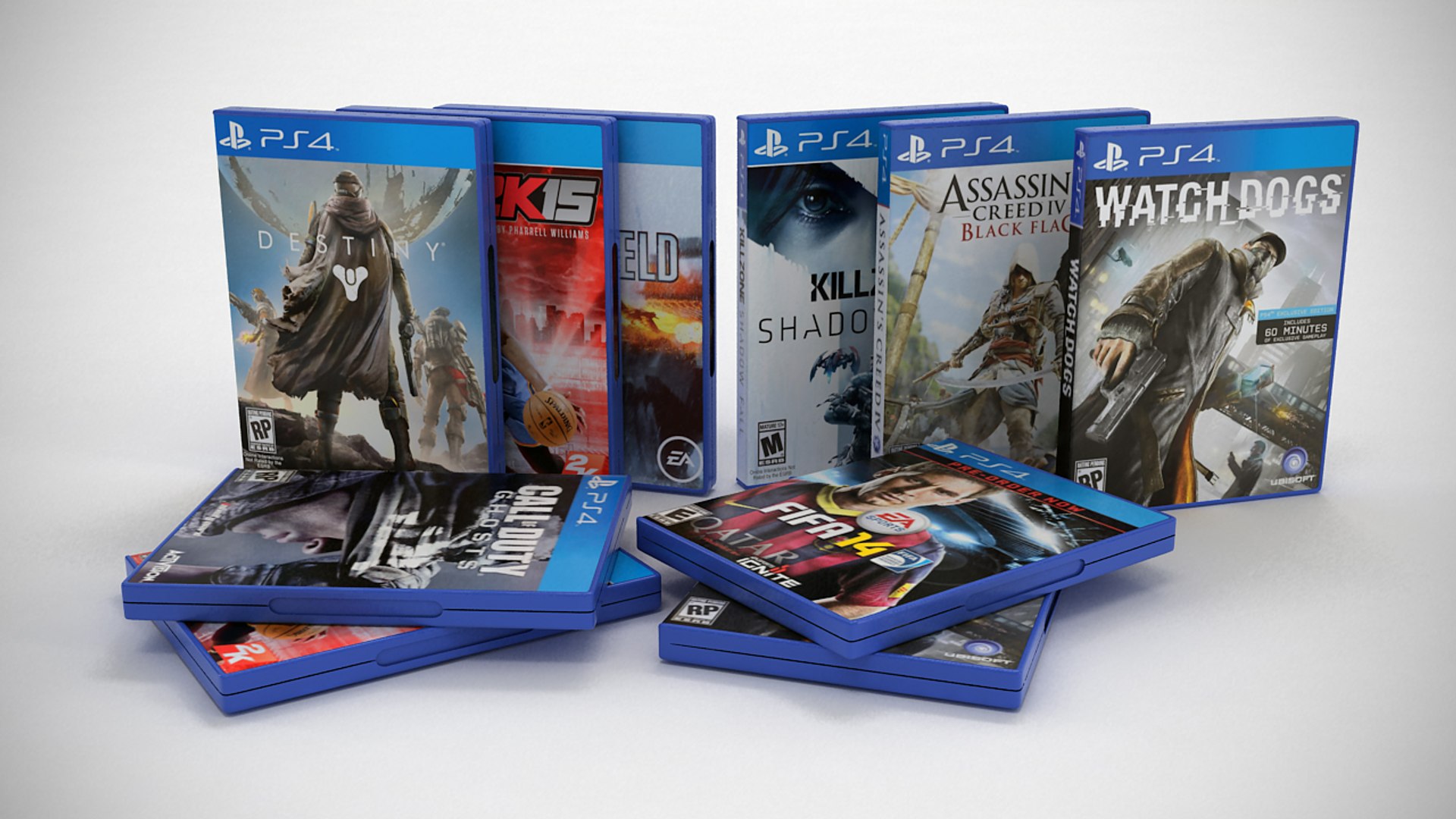 3d Ps4 Gamecase Model
