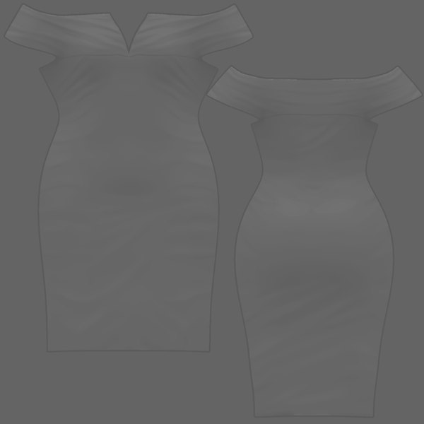 3D V Cut Off Shoulders Super Trend Pencil Skirt Dress model