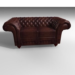 3ds max grosvenor 2 seater leather chair