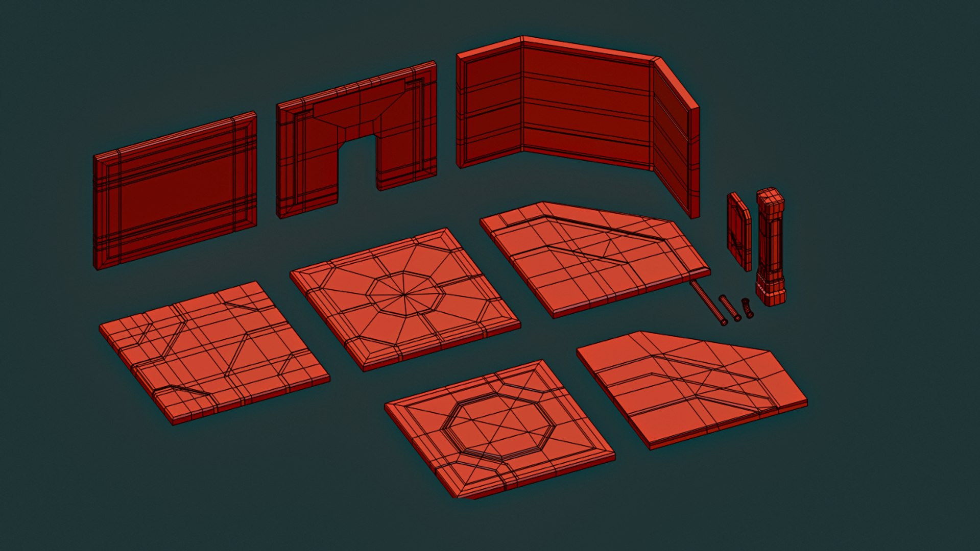 3D Sci-Fi Modular Environment Pack Low Poly Model - TurboSquid 2425609