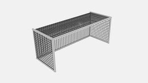 3D soccer goal net cylinder