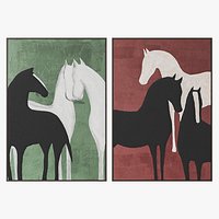 Contrast and Blend painting on canvas in a wooden frame by Agave for Westwing