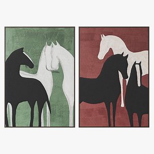 Contrast and Blend painting on canvas in a wooden frame by Agave for Westwing