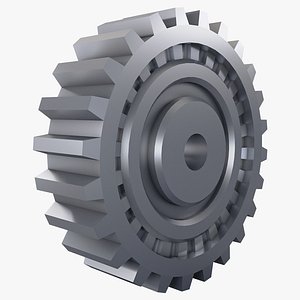 Gear Spur D300mm T82mm M1 Low Poly model