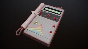 3D Mid poly geiger counter for unreal engine