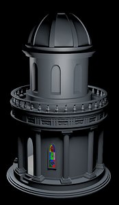 3D model temple tower