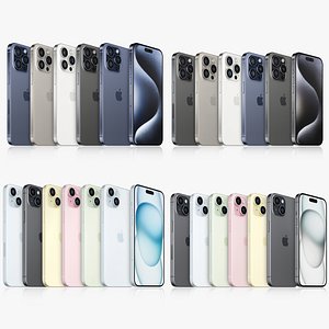 Apple iPhone 15 and 15 Plus and 15 Pro and 15 Pro MAX v2 3D
