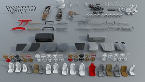 Car Kitbash Mega Pack 180 Parts