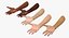 hands rigged female 3D