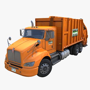 3D Industrial garbage truck PBR