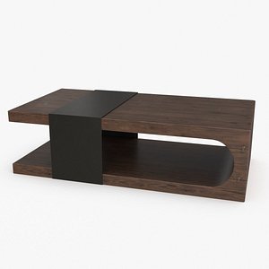 3D Coffe Table Oak Black model
