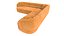 Custom Made Corner Sofa orange velvet