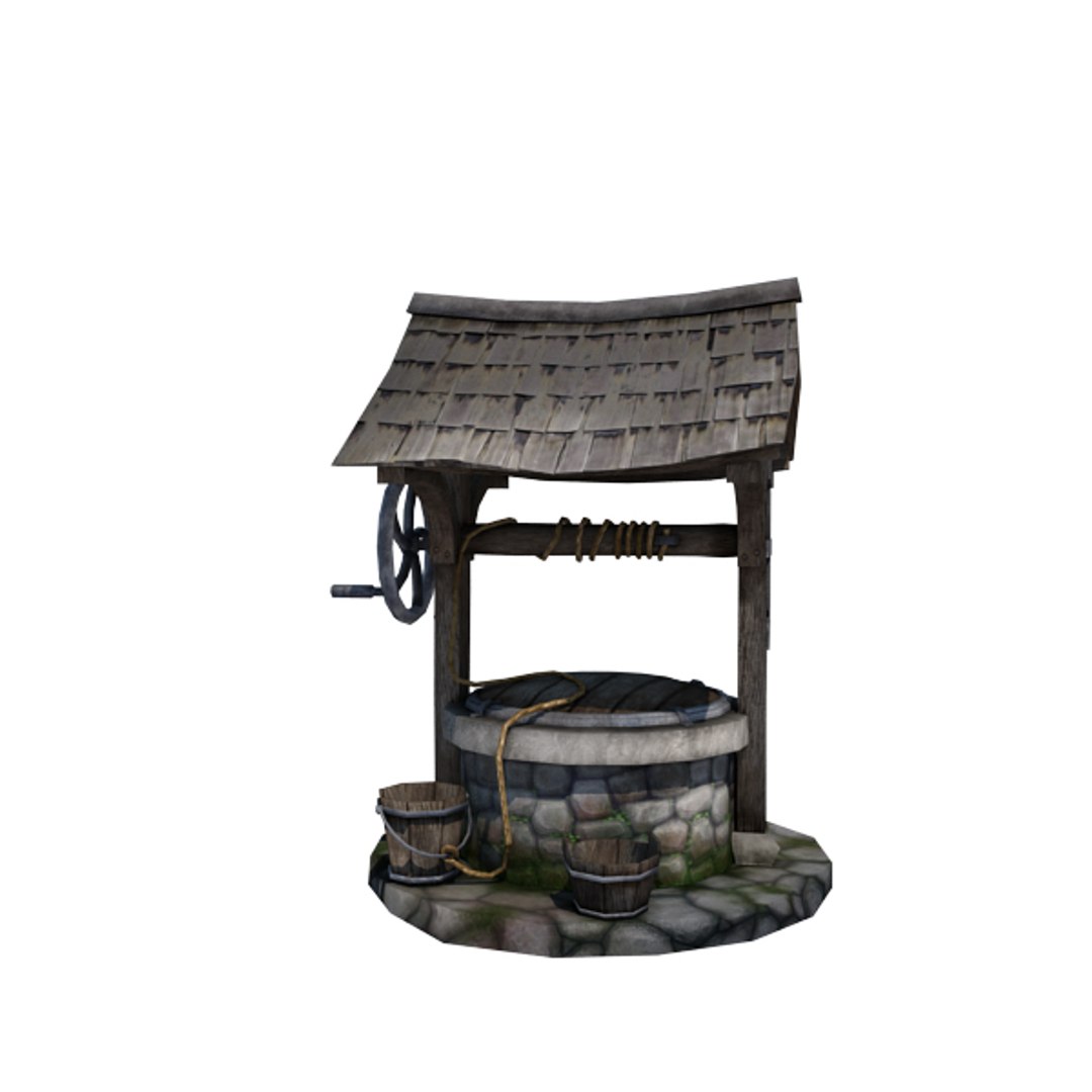 medieval water buildings 3d model