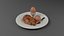Assiette de petit-déjeuner avec croissants et œufs