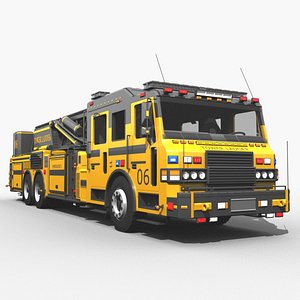 Tower Ladder Fire Truck Unit model