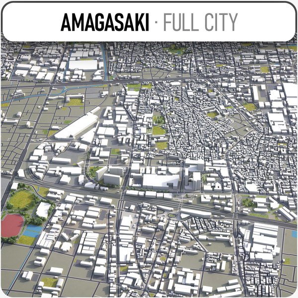 amagasaki surrounding - 3D model