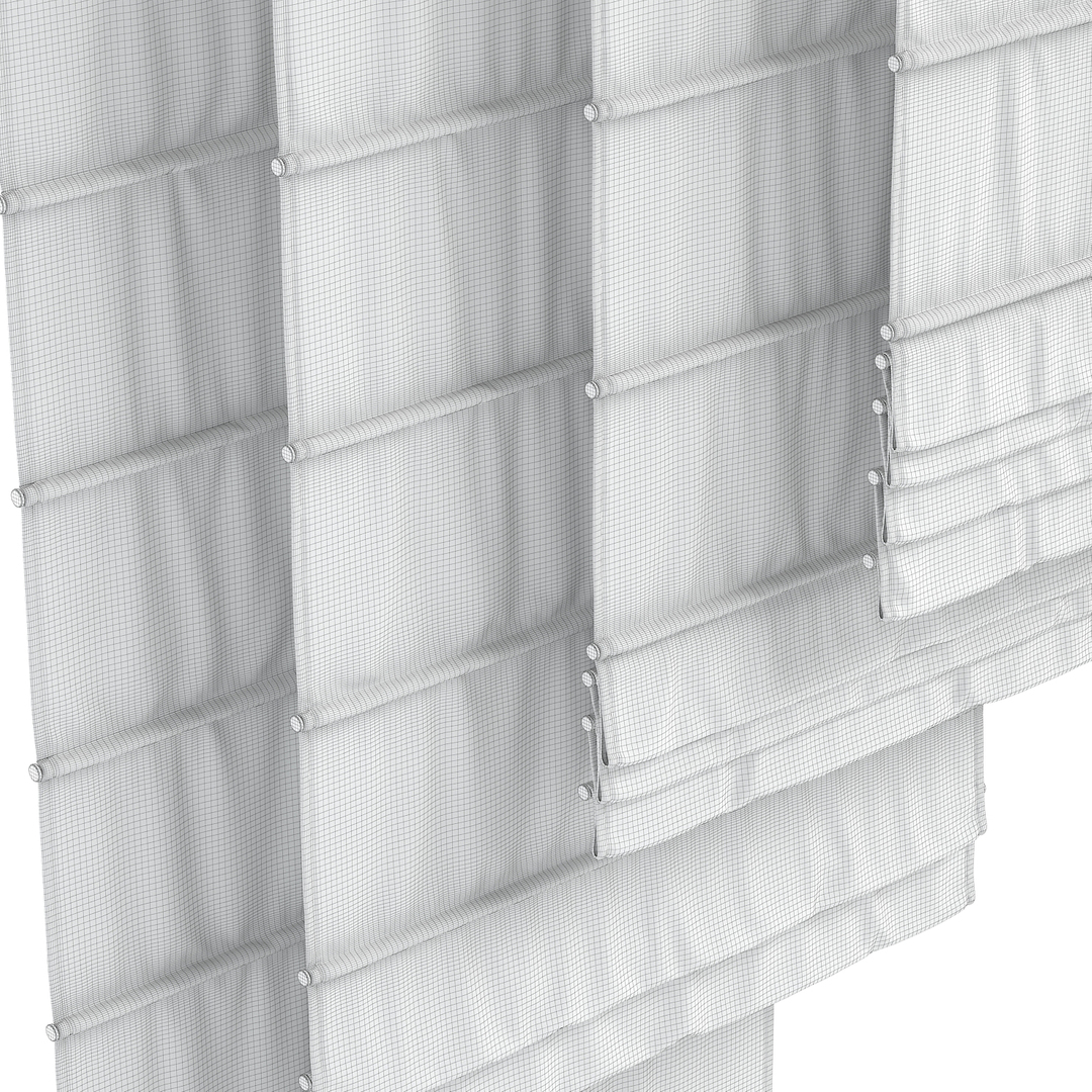 roman shades 3d model