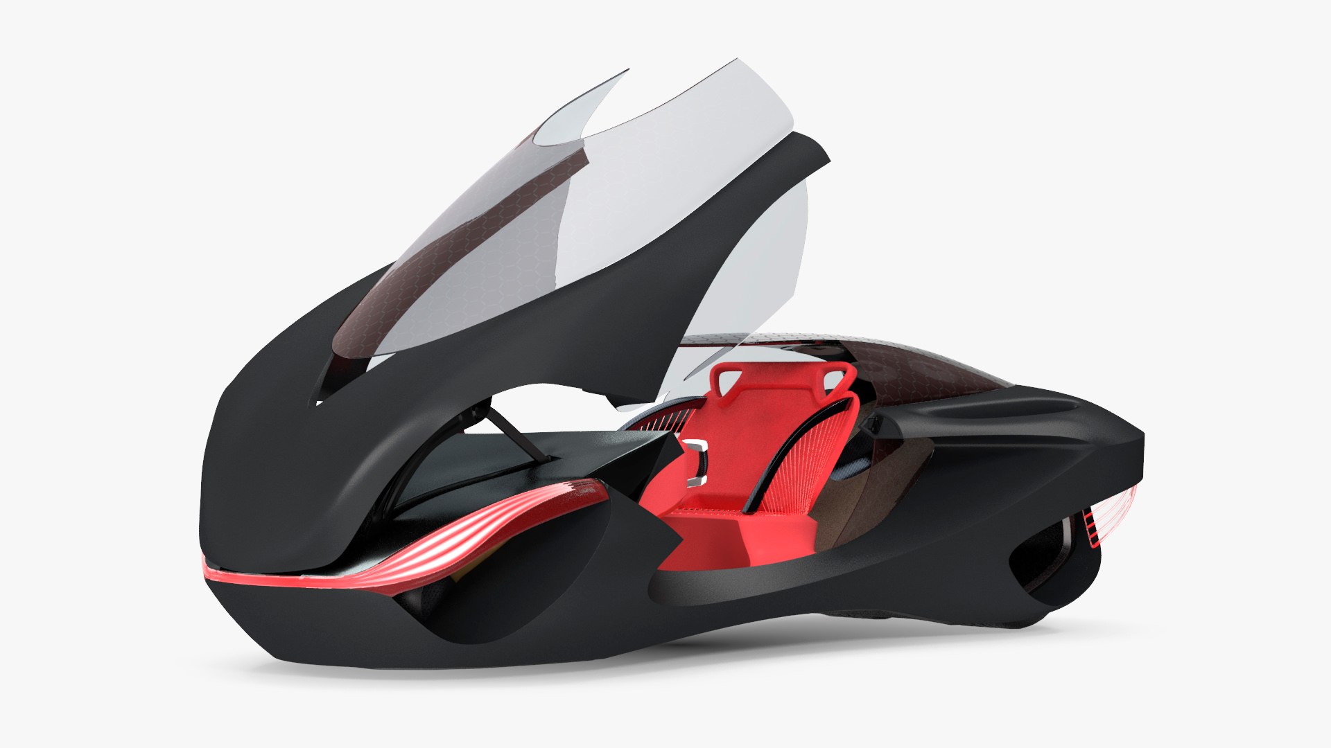 Futuristic Flying Car Rigged for Maya 3D model preview