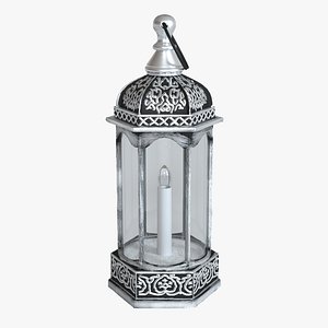 Decorative lamp silver 3D model