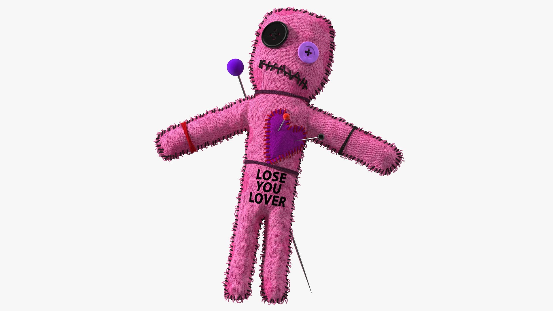 Voodoo Doll Pink Funny 3D model preview