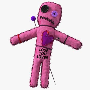 Voodoo Doll Pink Funny 3D model