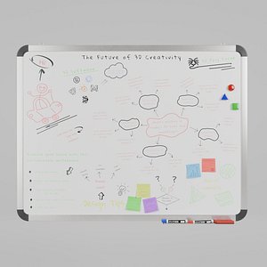 Customizable Wall-Mounted Whiteboard - Rectangular Metal Writing Board