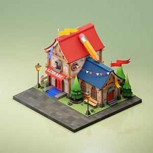 Isometric Library 3D model