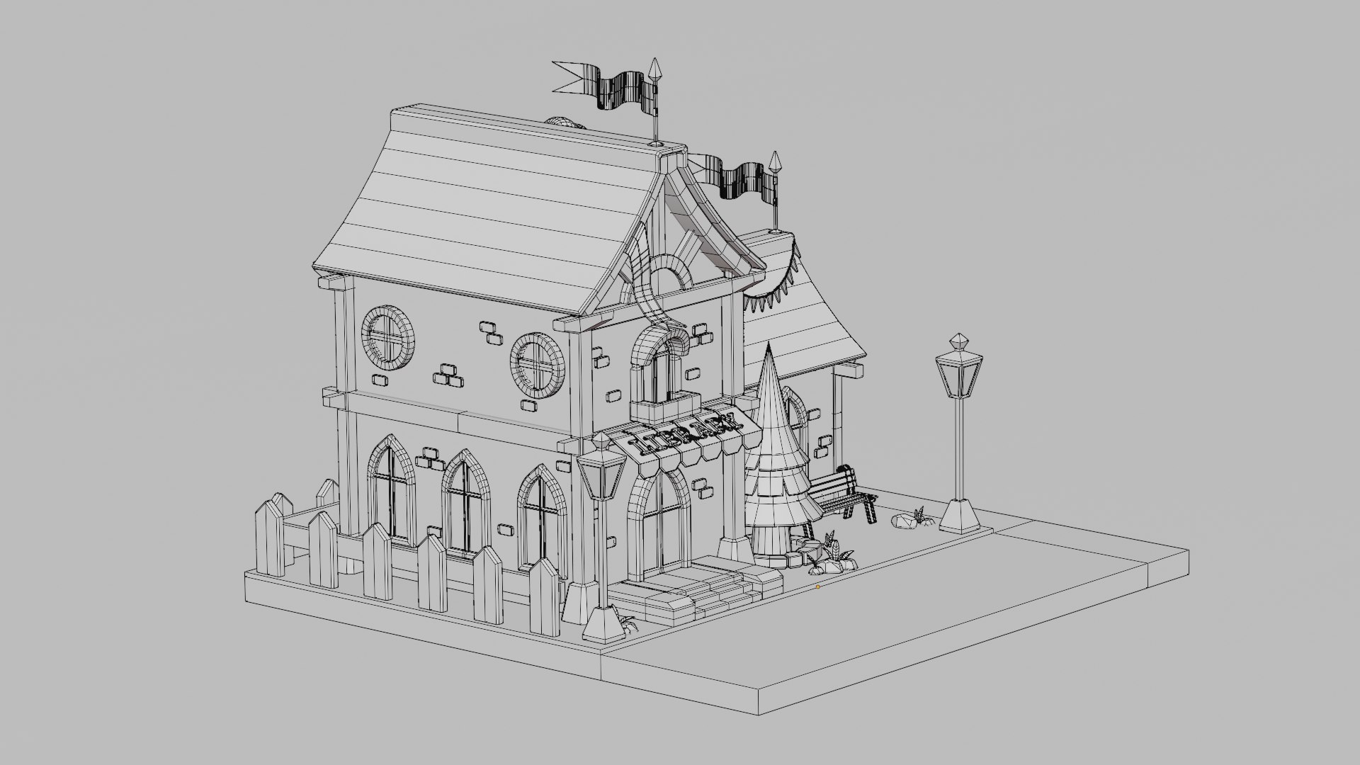 Isometric Library 3D Model - TurboSquid 2370983