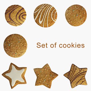 3d model set cookies