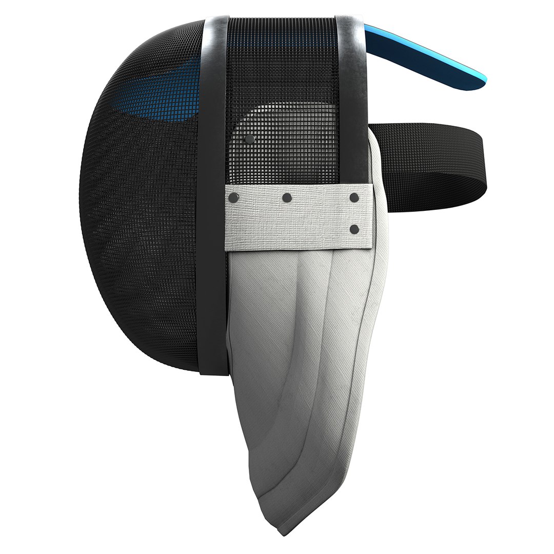 3D fencing helmet model TurboSquid 1264449