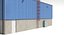 Blue Warehouse Building 66 PBR Low Poly